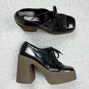 Black patent Stella McCartney platform shoes